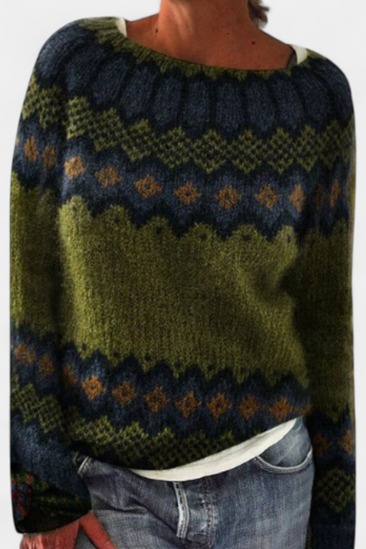 Jolessa Nordic Pattern Knit Sweater