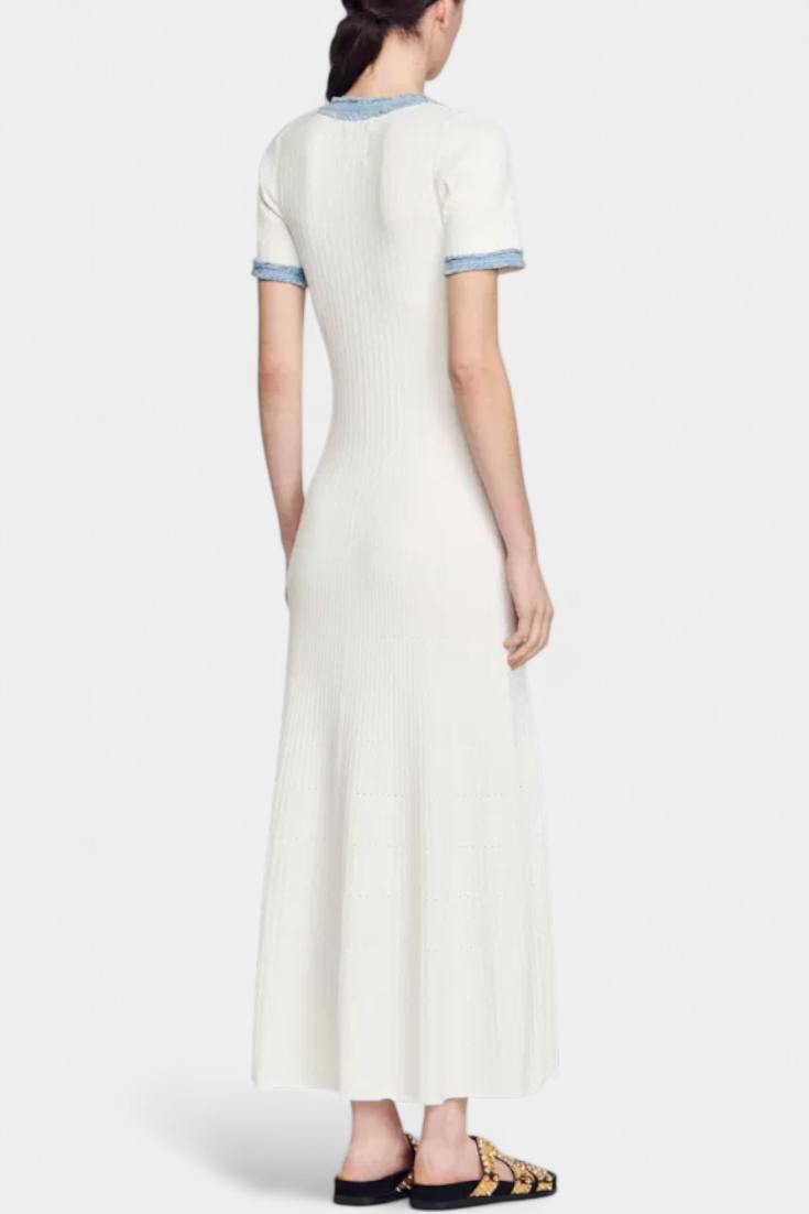 Alexia Midi Knit Dress with Trim