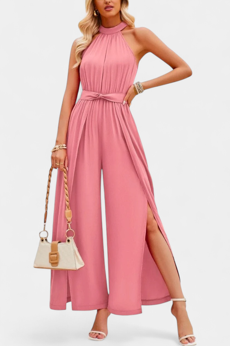 Nyree Asymmetrical Cut-Out Dress with Bow Sleeve