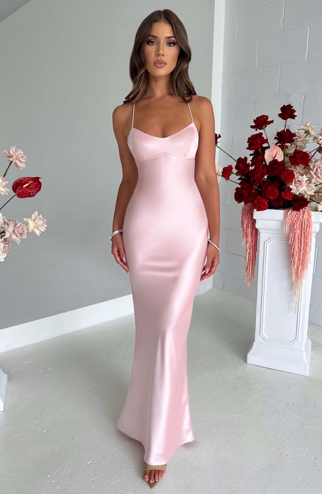 Isabelle™ | Luxury Satin Maxi Dress