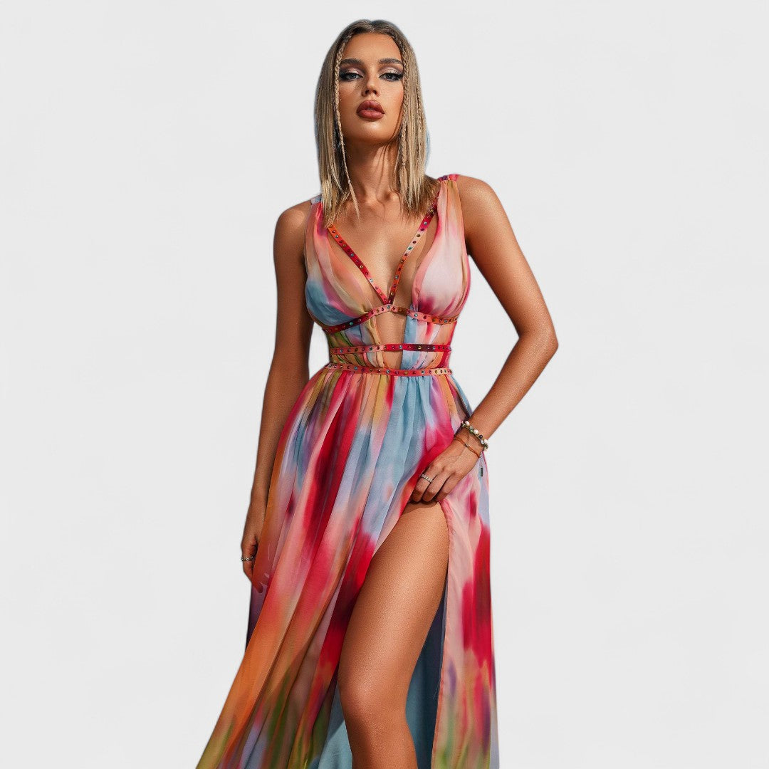 Freya - Long Painted Dress