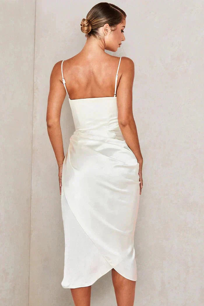 Scarlett™ | Luxury Silk Maxi Dress with Corset