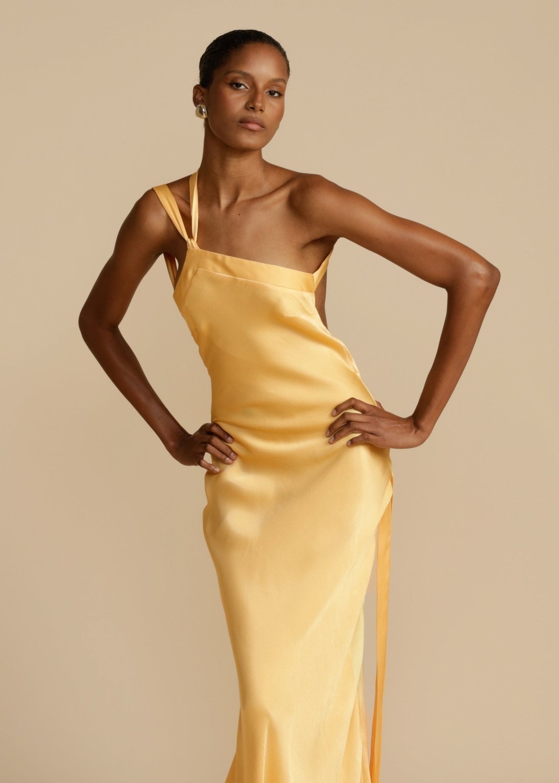 Sophia™ | Silk Maxi Dress with Elegant Straps
